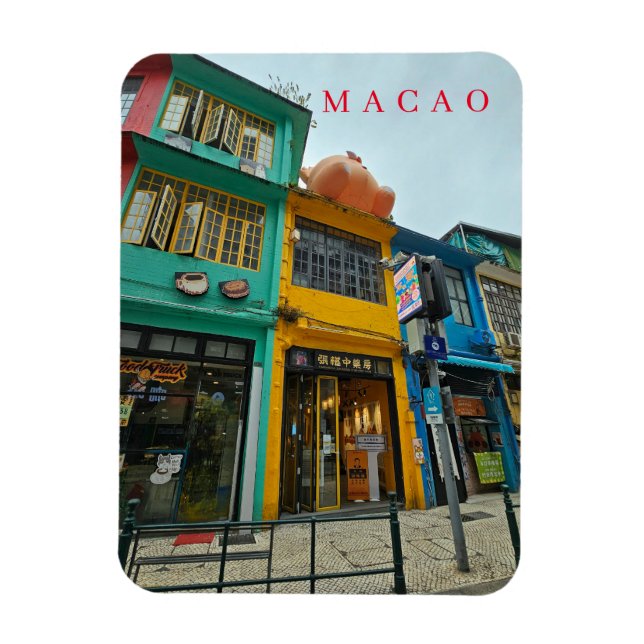 Íman Macao compra ver imã de geladeira (Vertical)