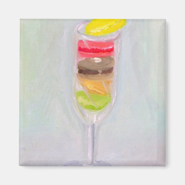 Íman "Macarões Champagne" (Frente)