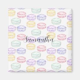 Íman Macarões Franceses com Aquarela