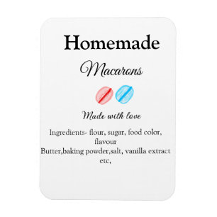 Íman Macarons caseiros adicionar ingredientes feitos co