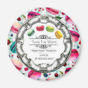 Íman Macarons em uma pastelaria francesa do círculo  