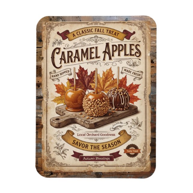 Íman Maçãs de Caramelo Antigas | Bênçãos de Outono (Vertical)