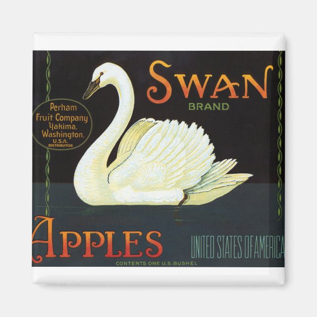 Íman Maçãs de Marca Swan (Frente)