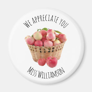 Íman Maçãs personalizadas de apreciação do professor