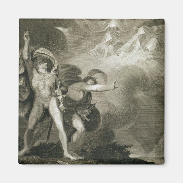 Íman Macbeth, Banquo e as Três Bruxas na Terra (Frente)