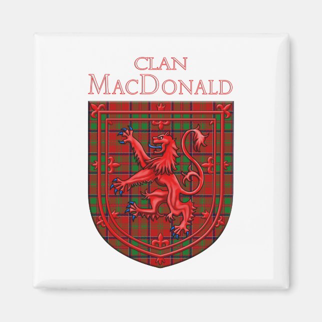 Íman MacDonald de Glencoe Tartan Xadrez escocesa (Frente)