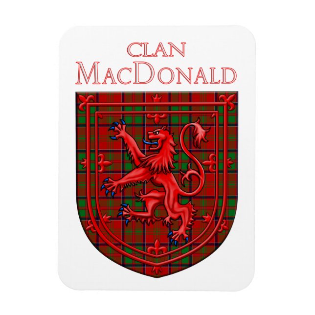 Íman MacDonald de Glencoe Tartan Xadrez escocesa (Vertical)