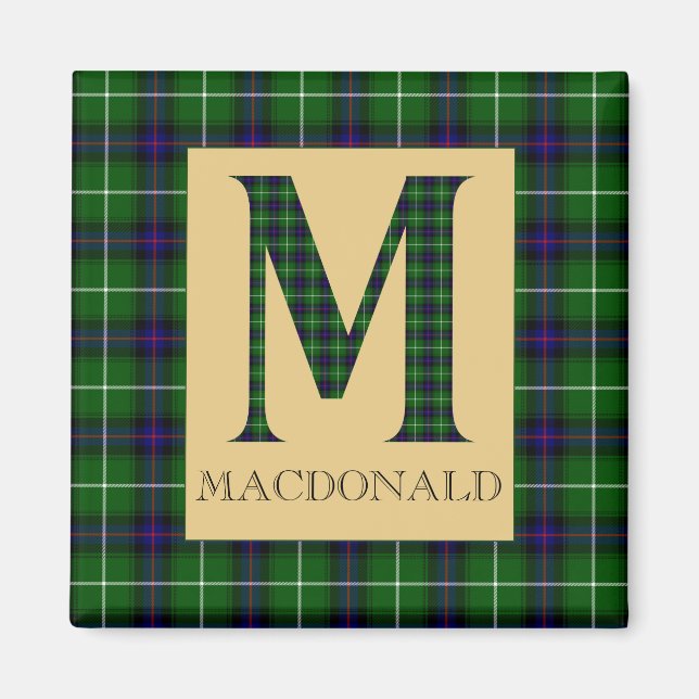 Íman MacDonald Tartan Monograma M (Frente)