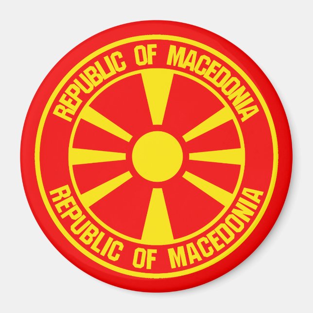 Íman Macedônia Round Emblem (Frente)