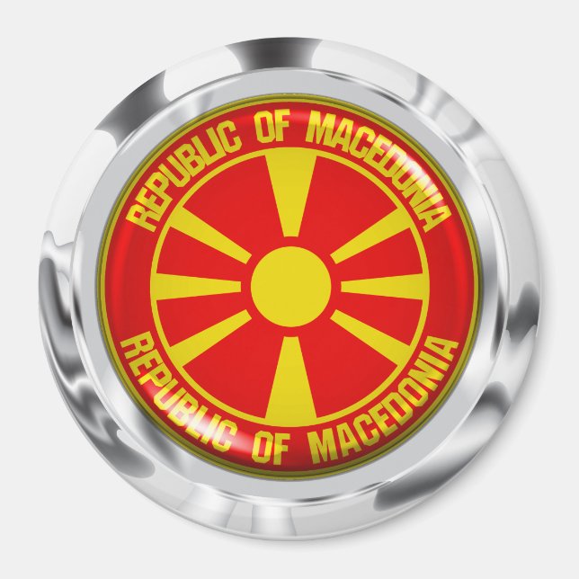 Íman Macedônia Round Emblem (Frente)