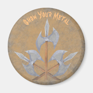 Íman Machados cruzados da batalha do ímã três redondos