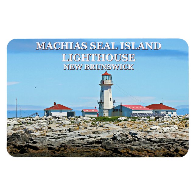 Íman Machias Seal Island Lighthouse Flexi Magnet (Horizontal)