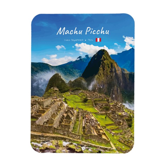 Íman Machu Picchu, Peru - Ruínas da Cidadela Inca Arred (Vertical)