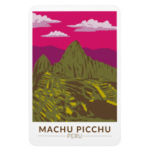 Íman Machu Picchu Peru - Viagem Art Retro