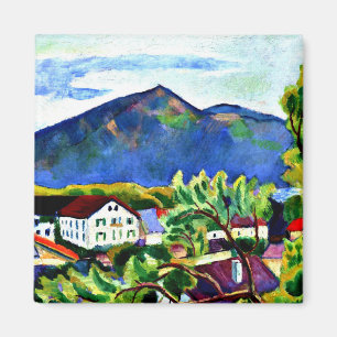 Íman Macke August - Paisagem Primavera em Tegernsee