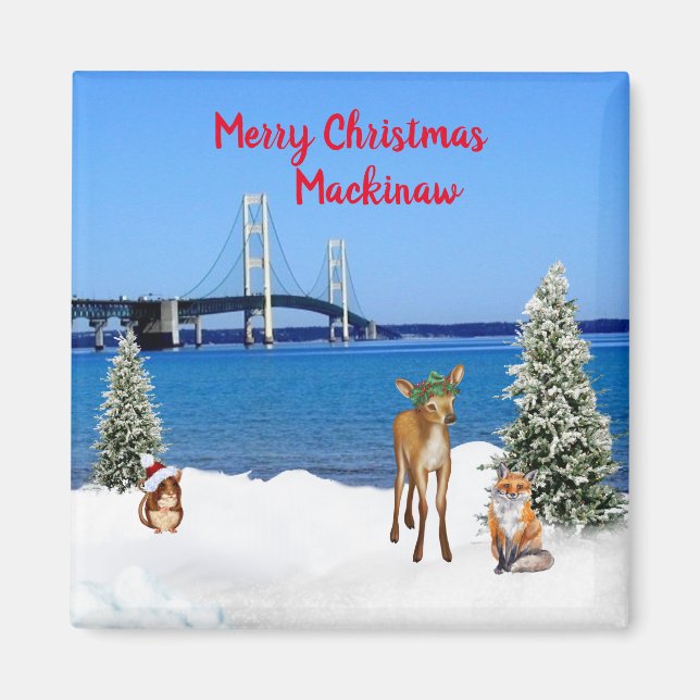 Íman Mackinaw Christmas Magnet (Frente)