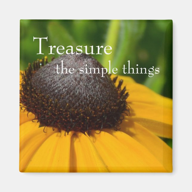 Íman Macro de Flor Amarelo (Frente)