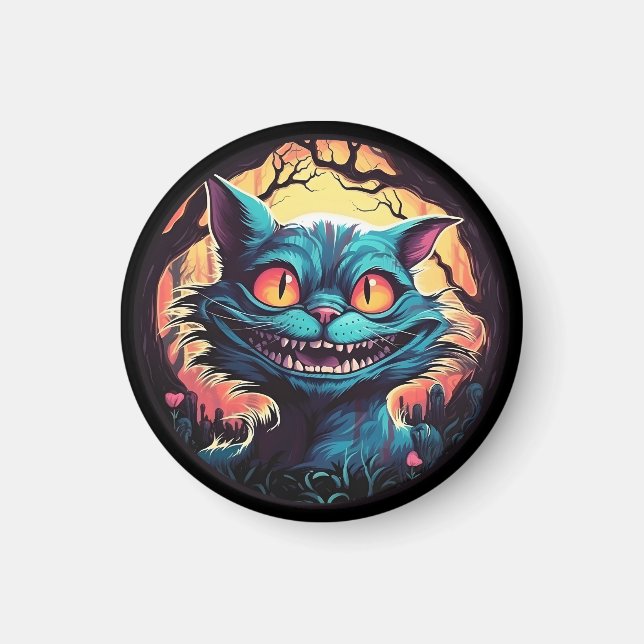 Íman Mad Cheshire Cat Alice no País das Maravilhas (Frente)