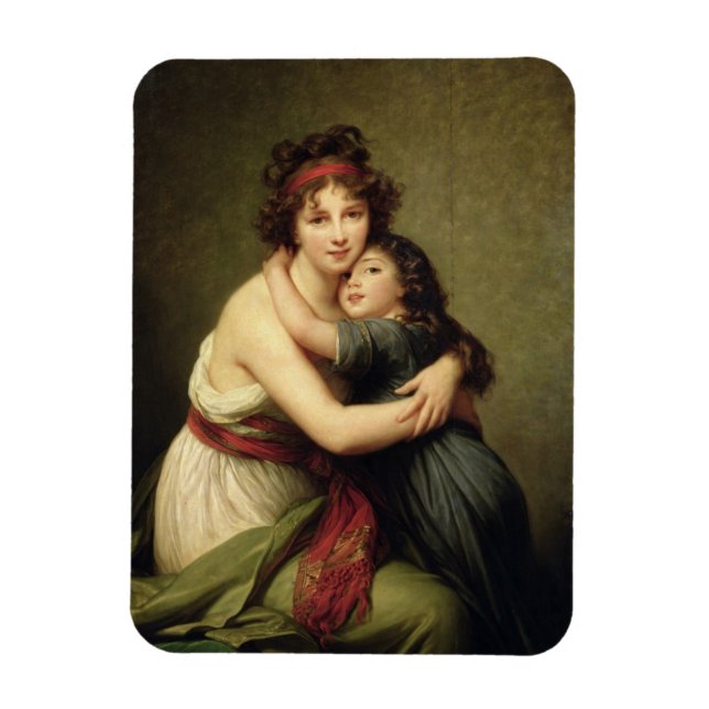 Íman Madame Vigee-Lebrun e sua filha (Vertical)