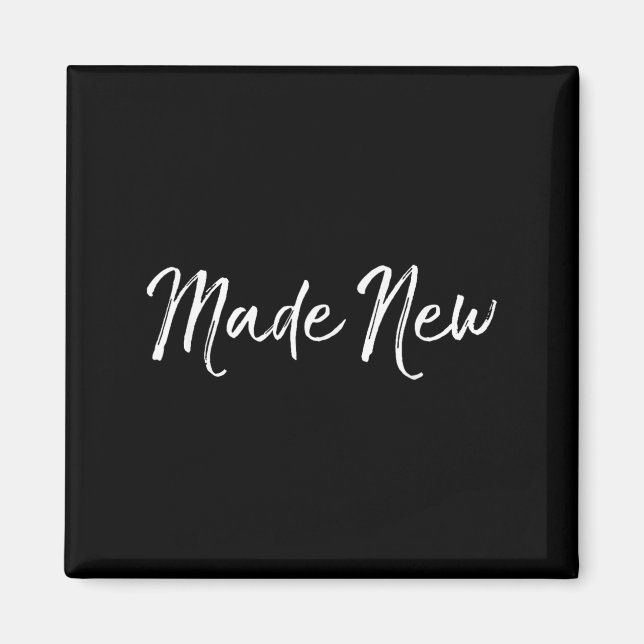 Íman Made New Salvation Quote Faith Christian Baptism  (Frente)