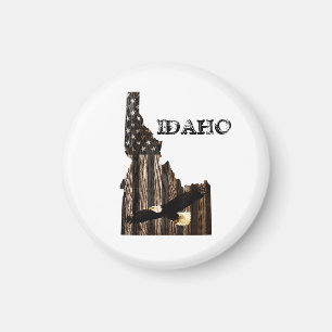ÍMAN MADEIRA BURNT BALD EAGLE - IDAHO PATRIOT BLK