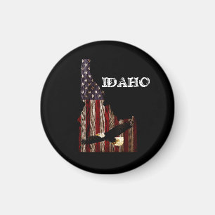 ÍMAN MADEIRA BURNT BALD EAGLE - IDAHO PATRIOT CLR