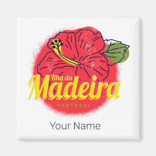 Íman Madeira Hibiscus Fllower Island Portugal Souvenir