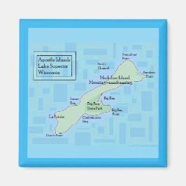 Íman Madeline Island Square Magnet 2025