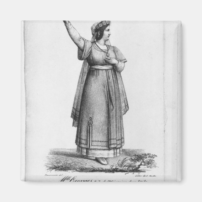 Íman Mademoiselle George no papel (Frente)