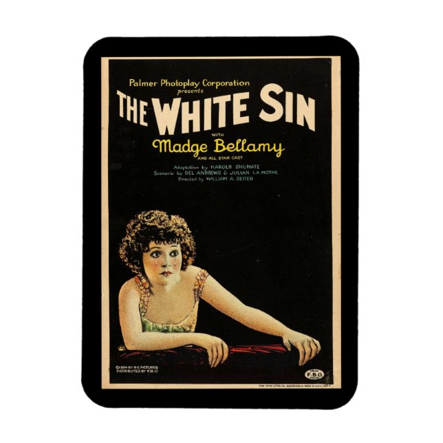 Íman Madge Bellamy, White Sin, Filme Silencioso (Vertical)