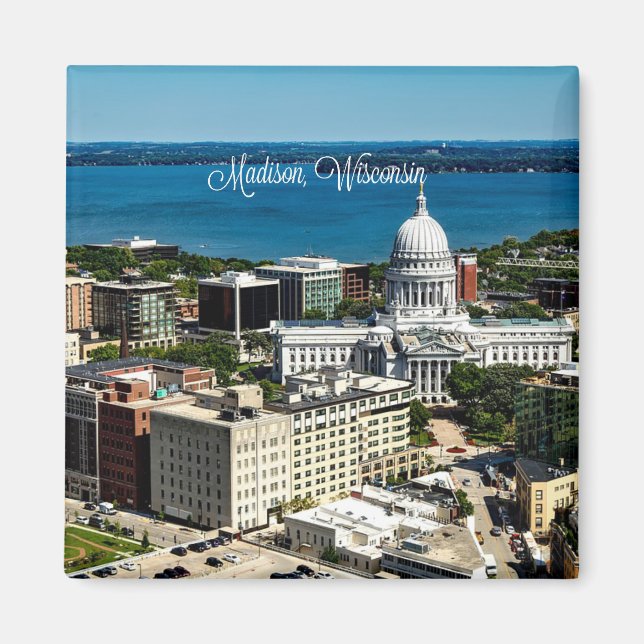 Íman Madison, Wisconsin Skyline (Frente)