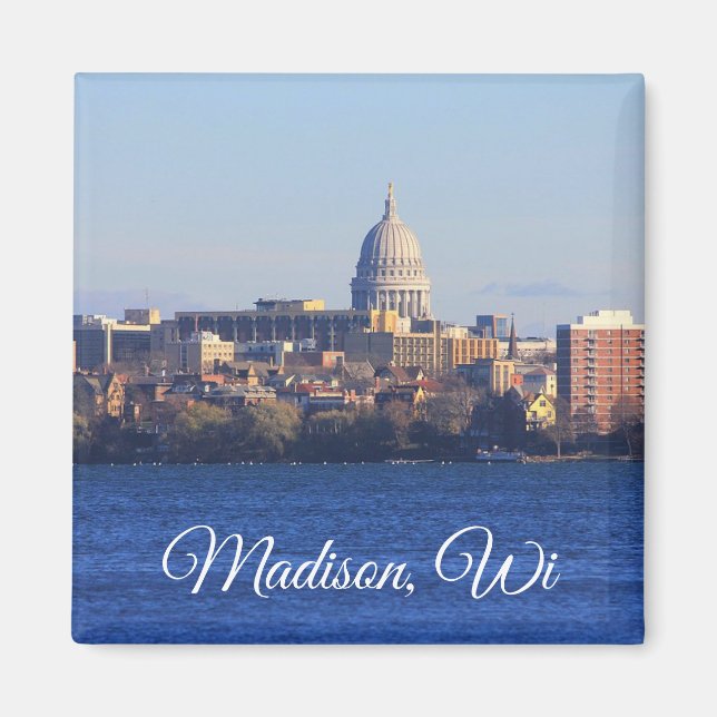 Íman Madison, Wisconsin Souvenir Keepsaame (Frente)