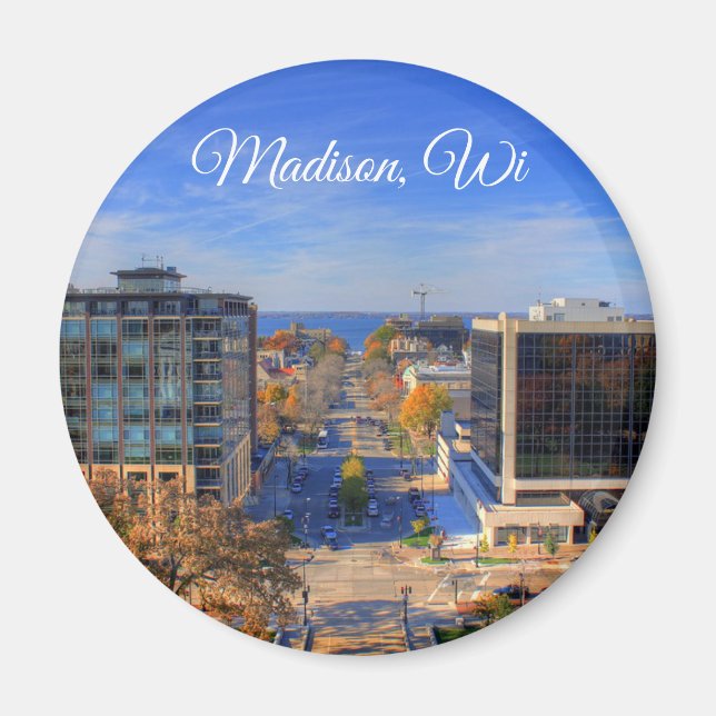 Íman Madison, Wisconsin Souvenir Keepsaame (Frente)