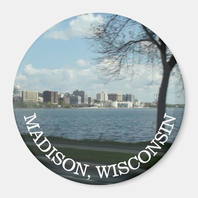 Íman Madison, Wisconsin Souvenir Magnet (Frente)