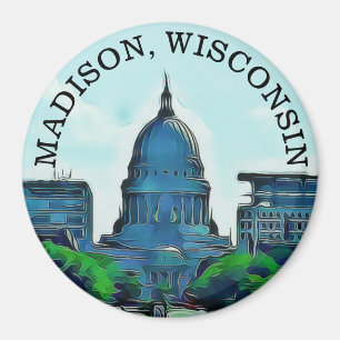 Íman Madison, Wisconsin Souvenir Magnet