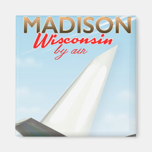 Íman Madison Wisconsin USA Vintage poster