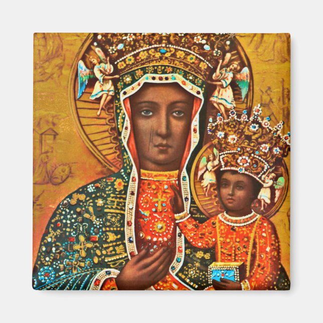 Íman Madona de Czestochowa Mary Católica Polonesa (Frente)