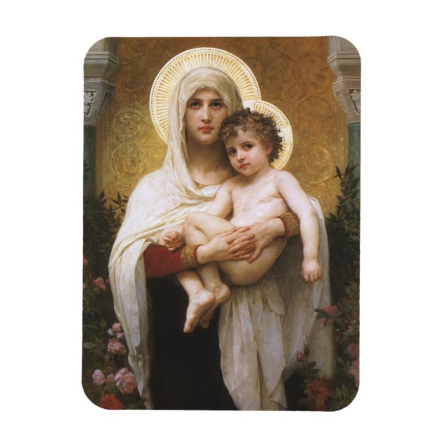 Íman Madona dos Rosas de Bouguereau (Vertical)