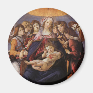 Íman Madona e Menino com Anjos por Sandro Botticelli