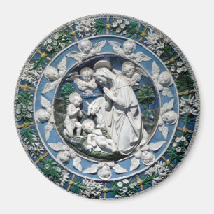 Íman Madona em adoração à Criança de Della Robbia
