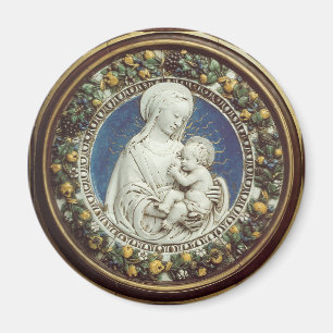 Íman MADONNA COM A CRIANÇA, redonda