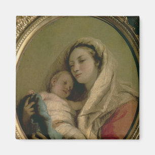 Íman Madonna com criança de sono, 1780s