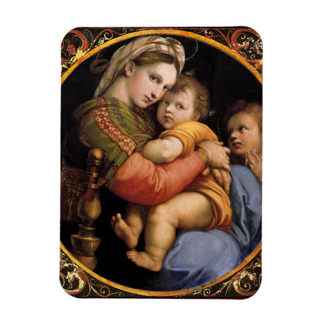 Íman Madonna della Sedia Flexível MAGNET do Raphael (Vertical)