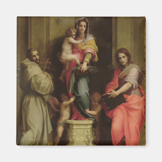 Íman Madonna dos Harpies, 1517 (óleo no painel) (Frente)