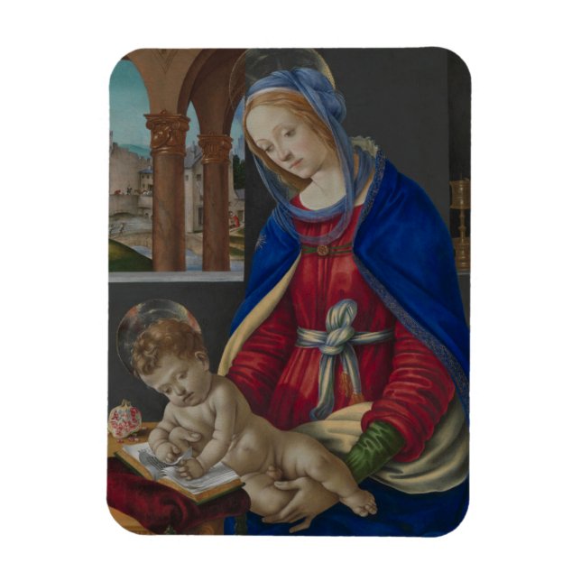 Íman Madonna e Child, cerca de 1483-4 (Vertical)