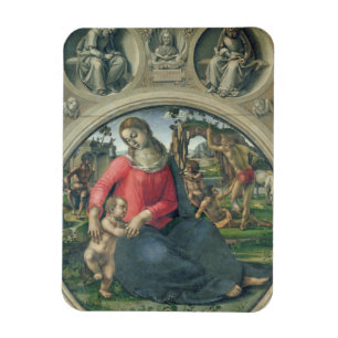 Íman Madonna e criança, 1490-95 (óleo no painel)