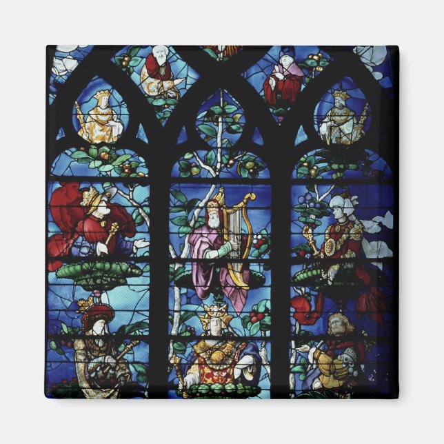 Íman Madonna e Criança com anjos e retratos refletem (Frente)