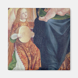 Íman Madonna e criança com músicos do anjo