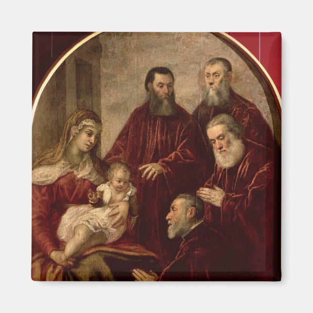 Íman Madonna e criança com quatro estadistas (Frente)