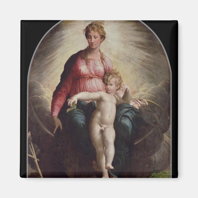 Íman Madonna e Criança com Ruas John e Ruas. Jerome, 15 (Frente)